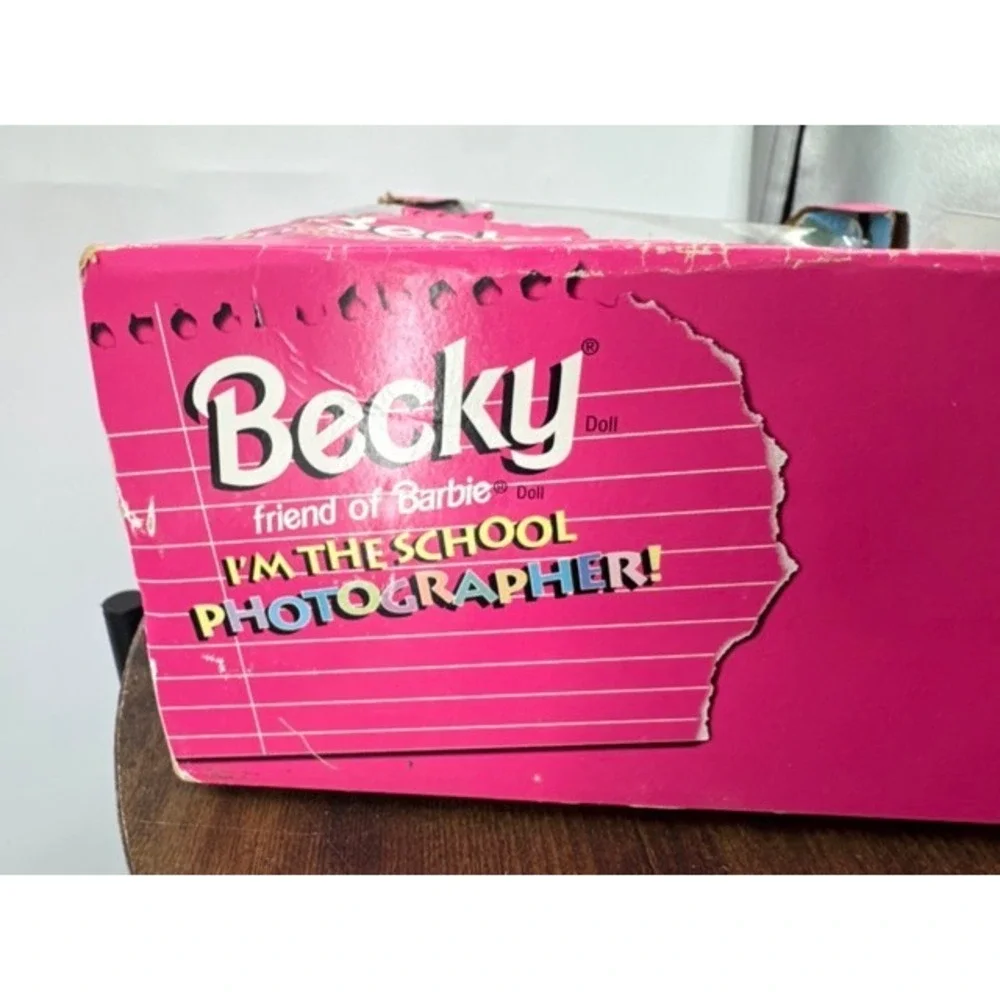 Vintage NEW Mattel Becky Friend Barbie School Photographer Doll 1998 Wheelchair